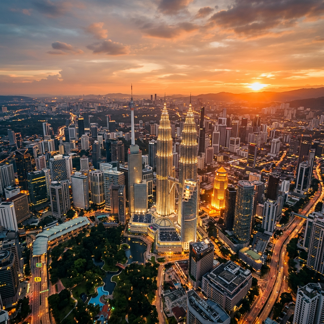 KL Skyline aerial view